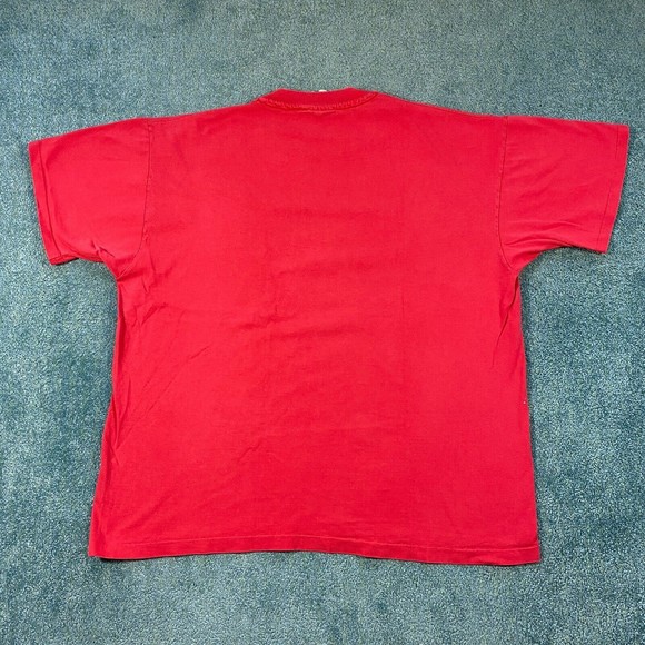 VINTAGE Disney Designs Mickey Mouse Shirt Adult 2XL Red 90s VTG Mens DISTRESSED - Picture 8 of 14